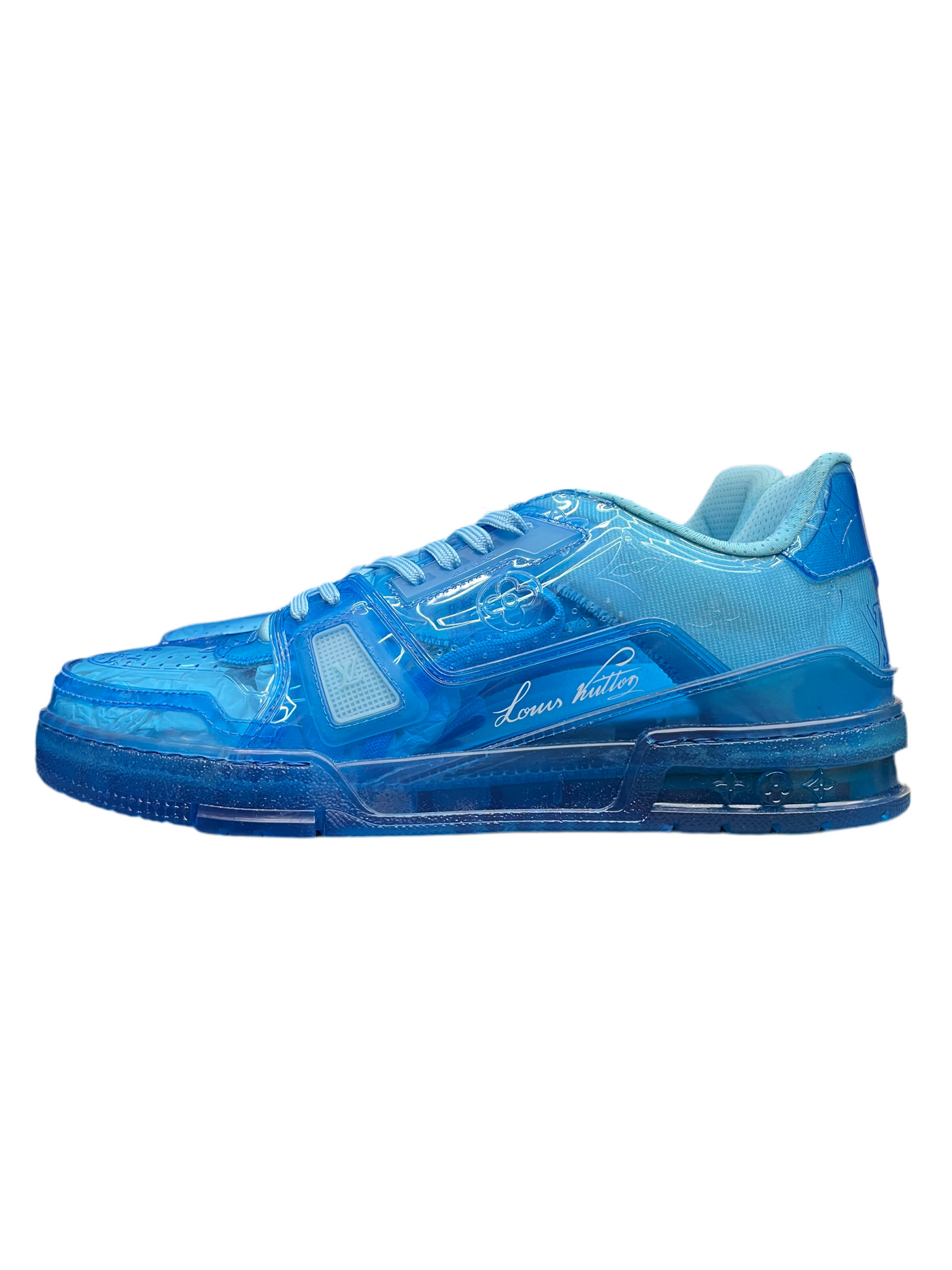 LV Low Trainer Translucent Blue