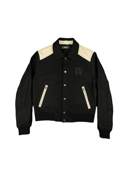 Amiri MA Band Bomber Jacket Black Cream