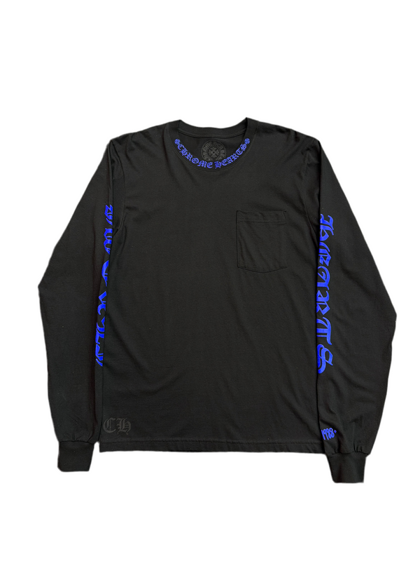 Chrome Hearts 1988 Neck Logo L/S Tee Black Blue