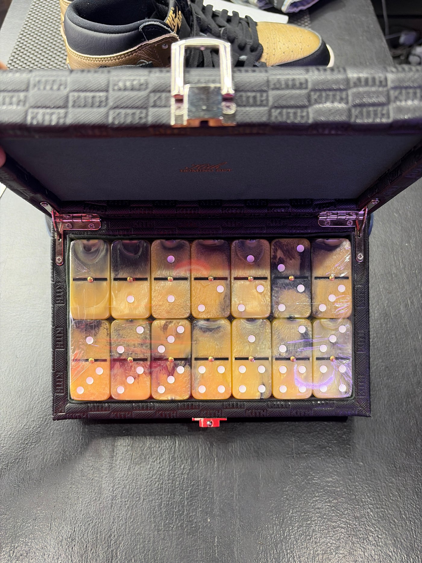 Kith Monogram Leather Domino Set