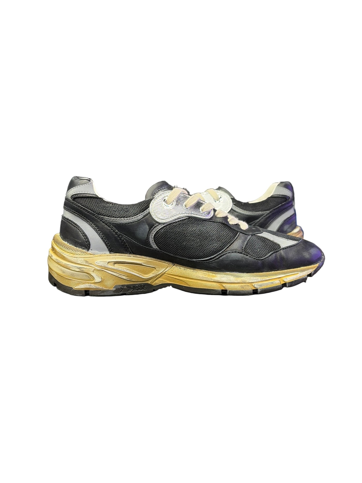 Golden Goose Running Dad-Star Black Silver Ice