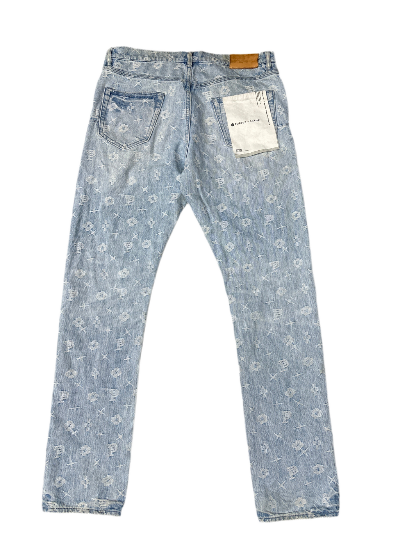 Purple Brand Mens Monogram Straight Jeans In Light Indigo