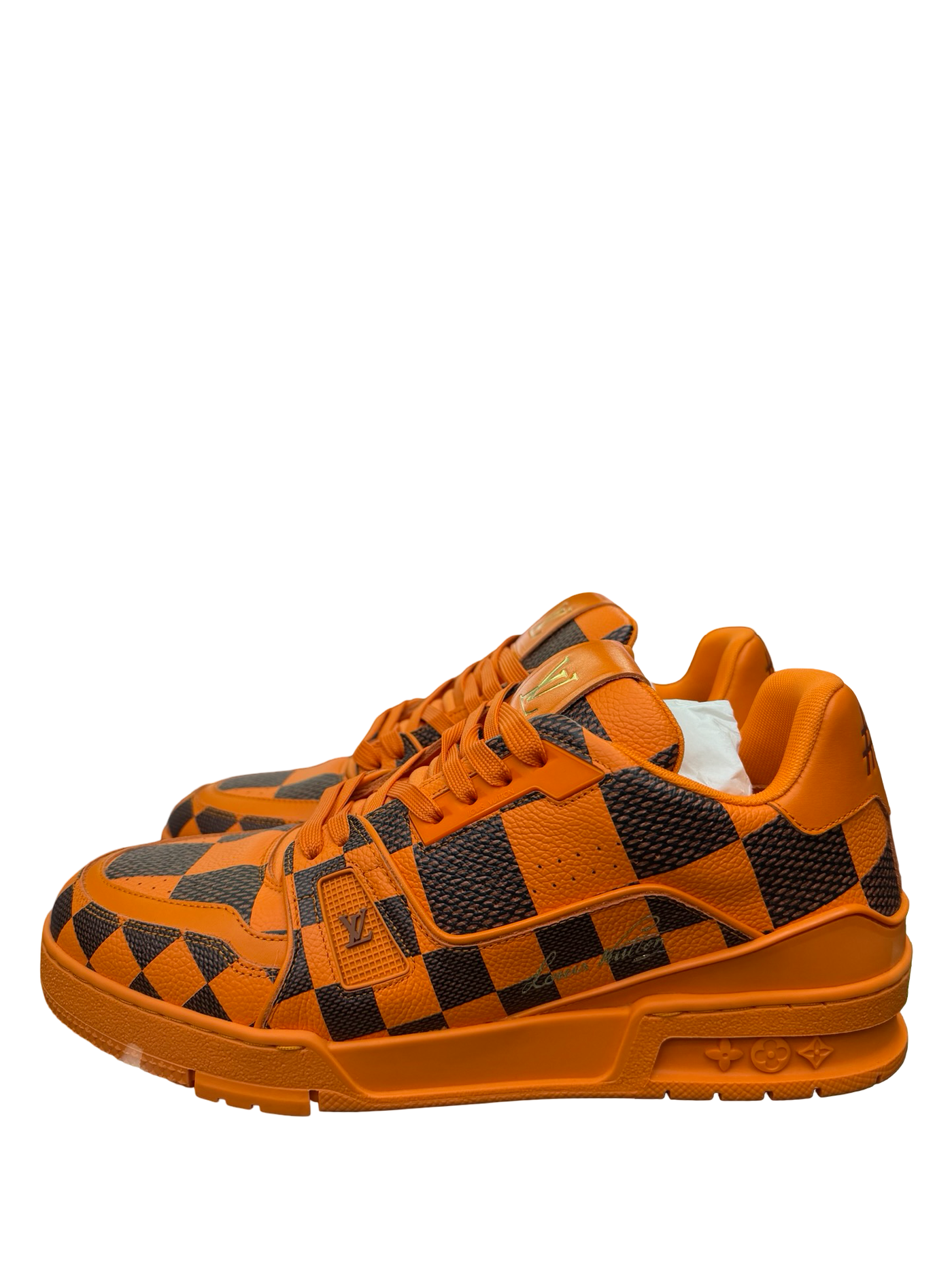 LV Trainer Sneaker Damier Pop Orange
