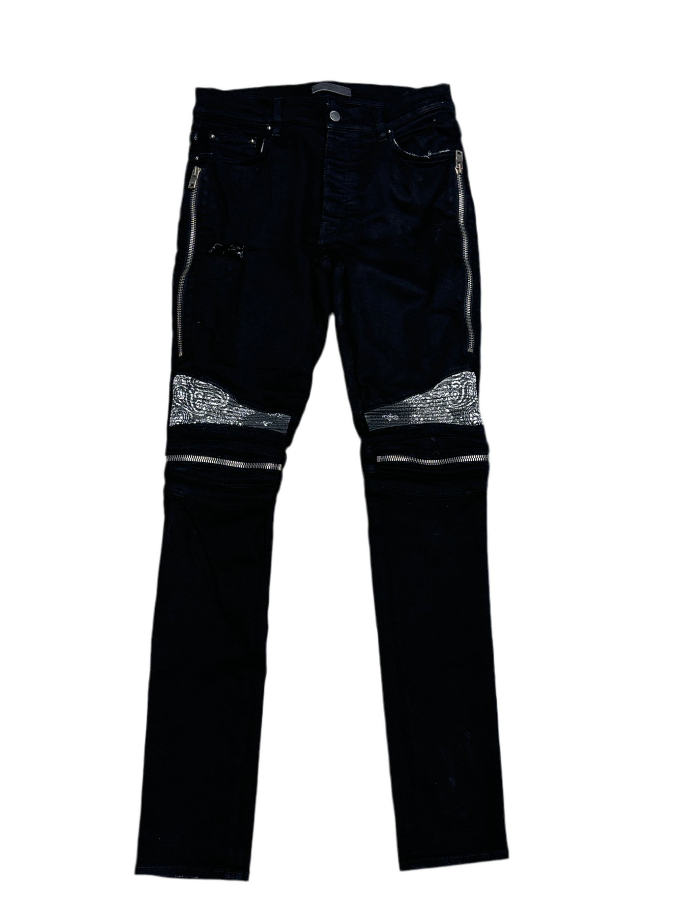 Amiri Mx2 Bandana Paisley Jeans Black