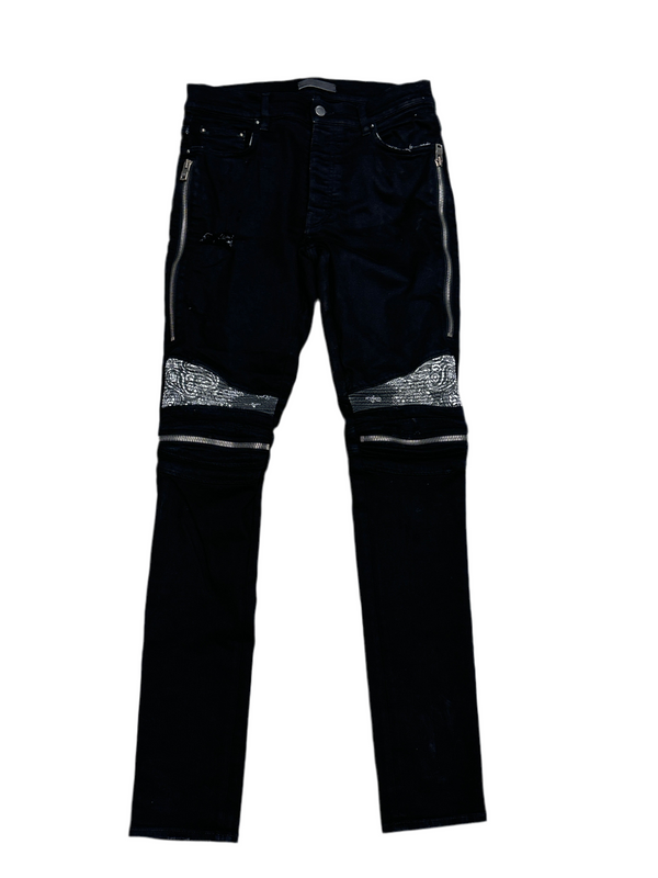 Amiri Mx2 Bandana Paisley Jeans Black