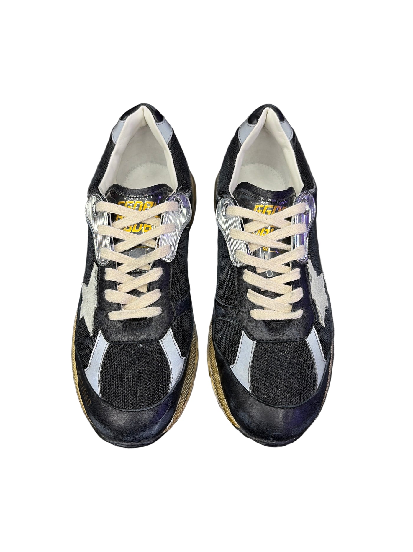 Golden Goose Running Dad-Star Black Silver Ice
