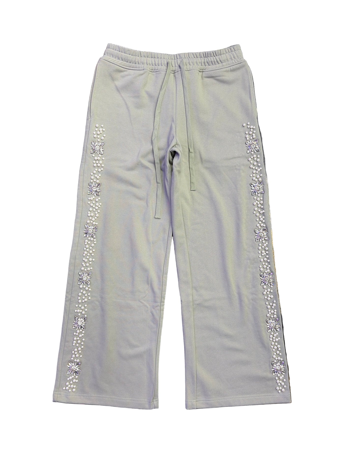 Fraternal Desires Rhinestone Sweatpants Grey