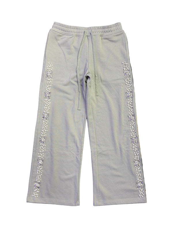 Fraternal Desires Rhinestone Sweatpants Grey
