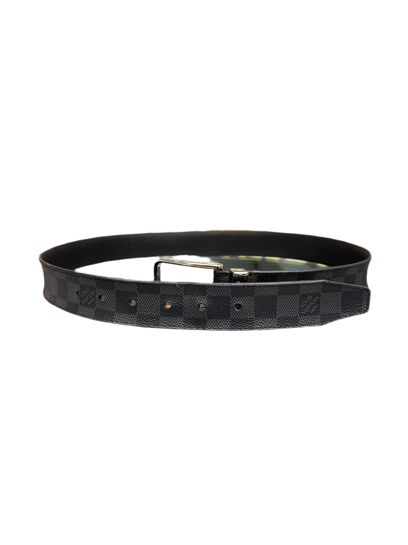 LV Pont Neuf Damier Graphite Canvas Belt