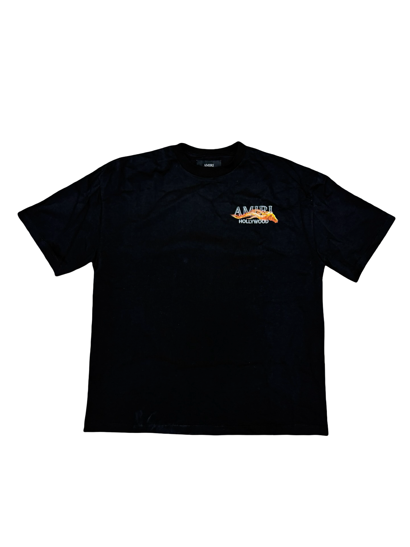 Amiri Hollywood Horse Logo T-Shirt Black Orange