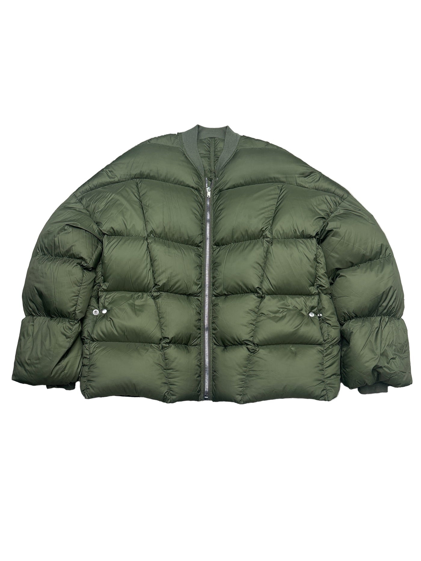 Rick Owens Oversized Flight Puffer Green Down Jacket