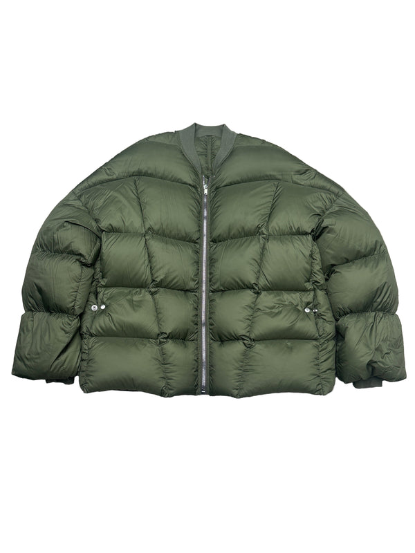 Rick Owens Oversized Flight Puffer Green Down Jacket