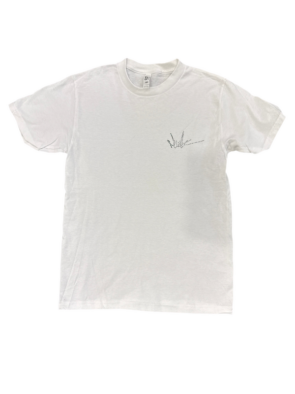 NewYrrk White T-Shirt Small Logo w/ Green Crystal