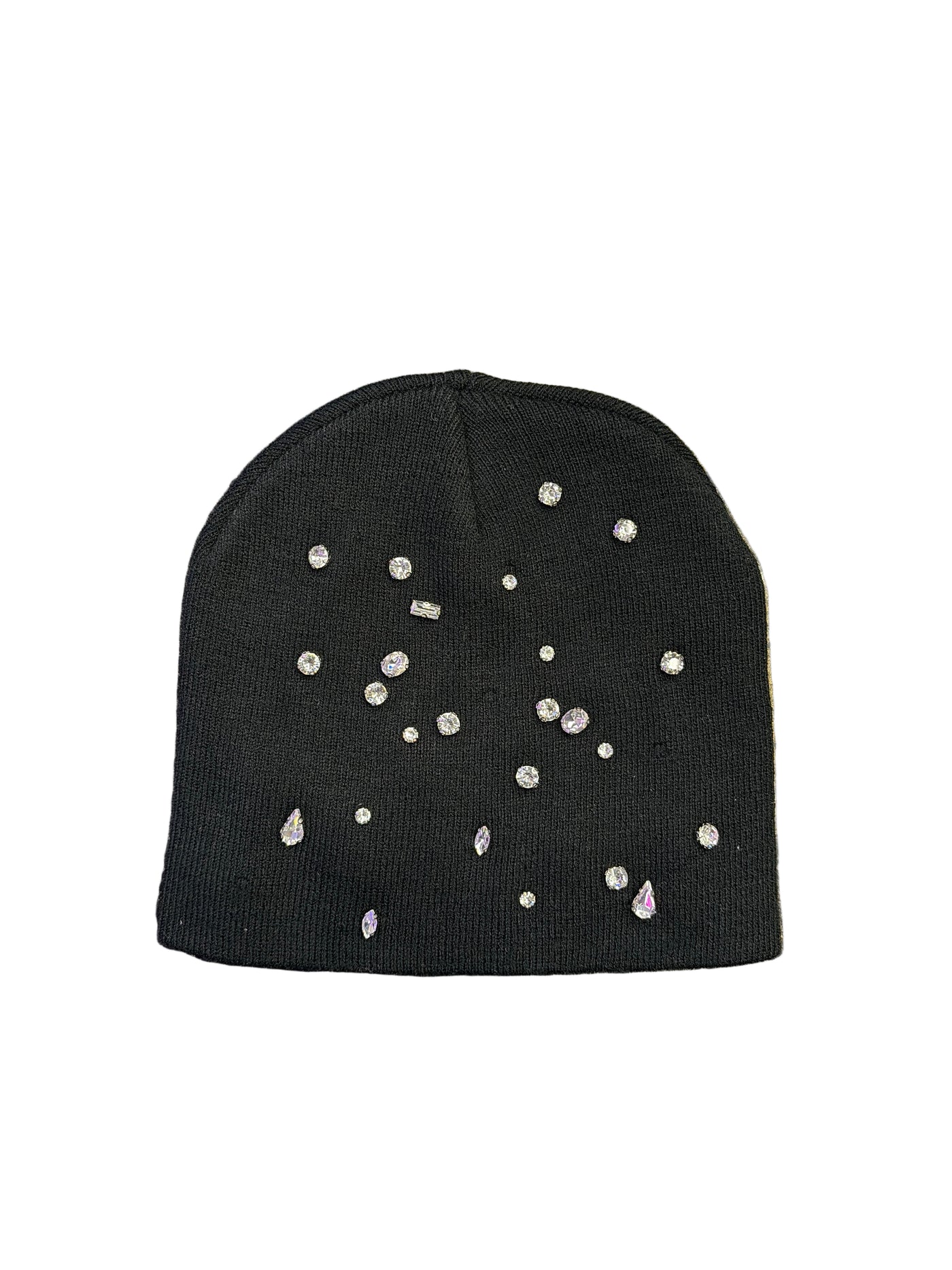 Lost Intricacy Gemstone All Over Beanie Black White