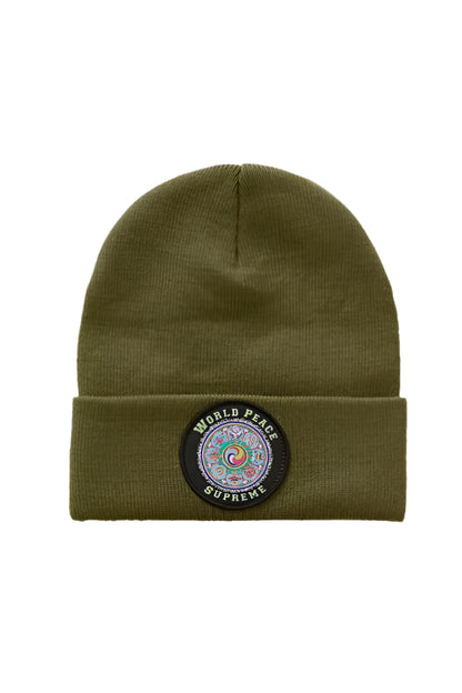 Supreme World Peace Beanie Olive