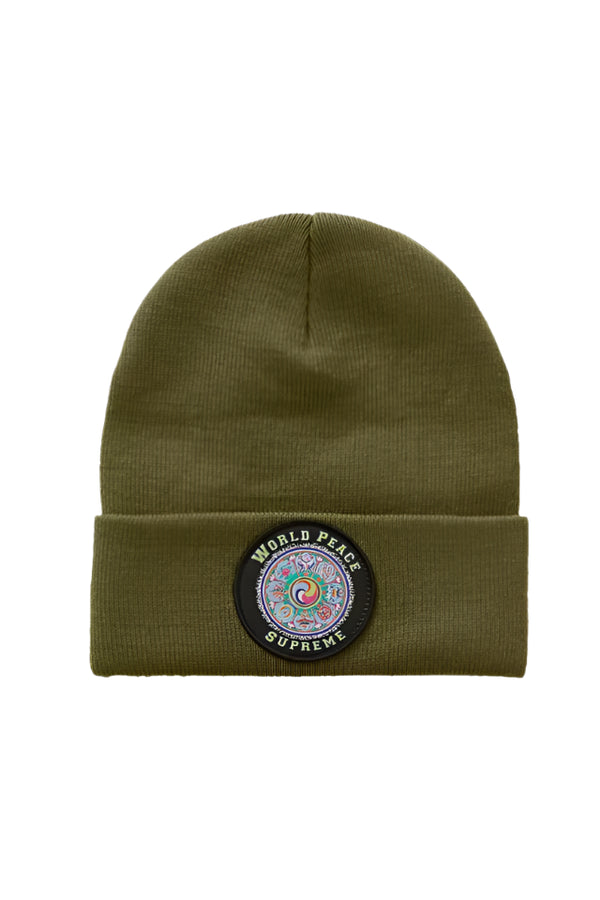 Supreme World Peace Beanie Olive