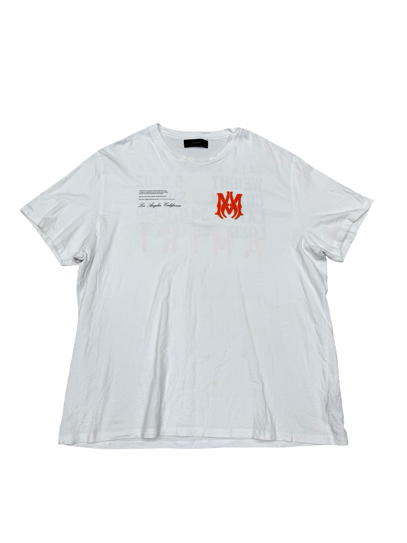 Amiri MA Logo T-Shirt White Orange