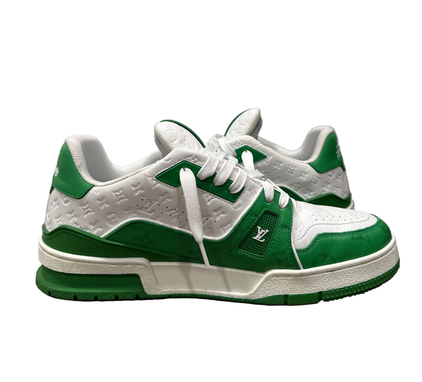 LV Trainer #54 Mini Monogram Green White