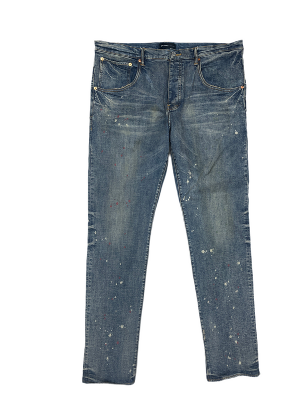 Purple Brand Paint Splatter Denim Jeans