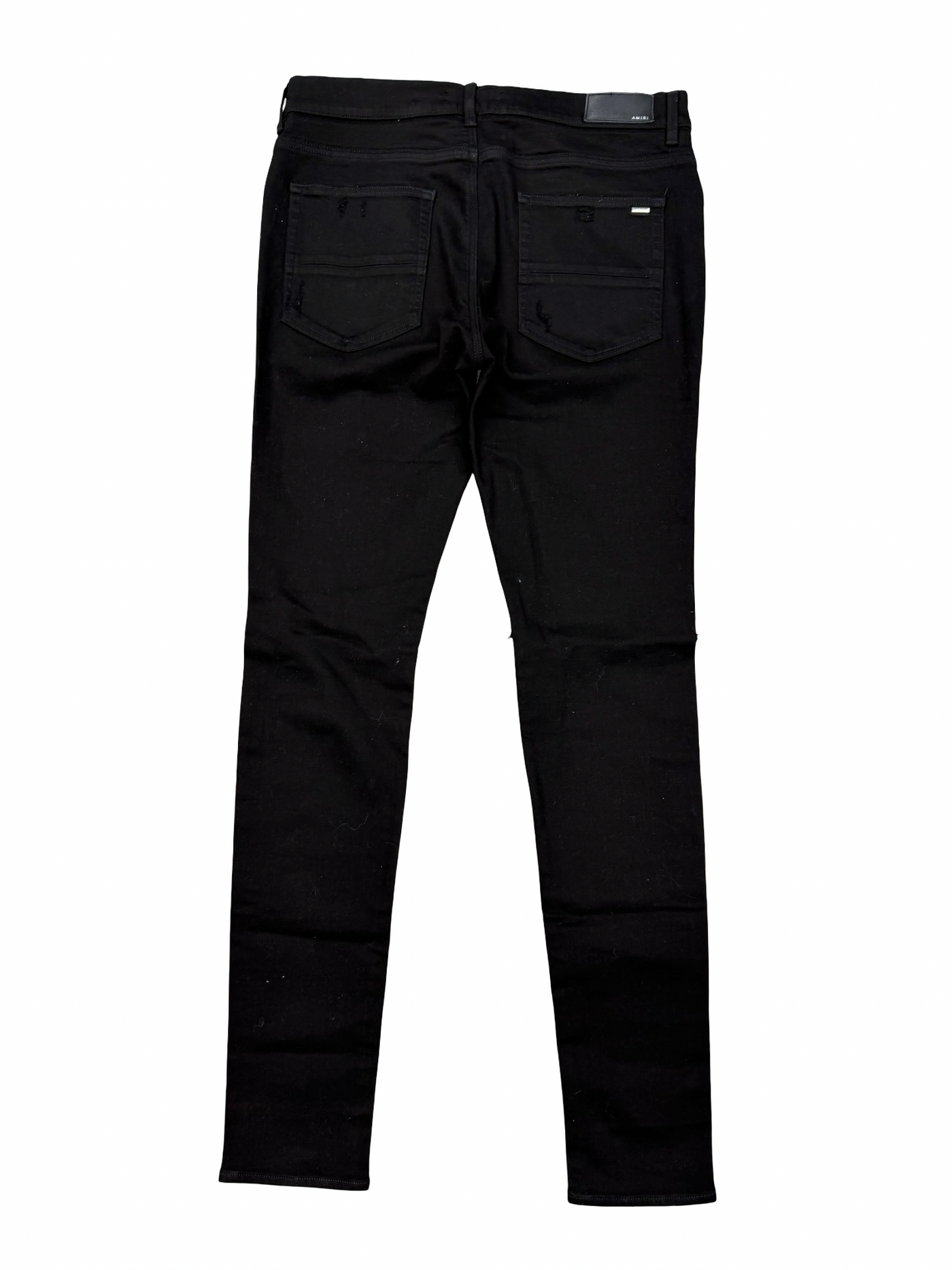 Amiri Distressed Knee Slit Jeans Black