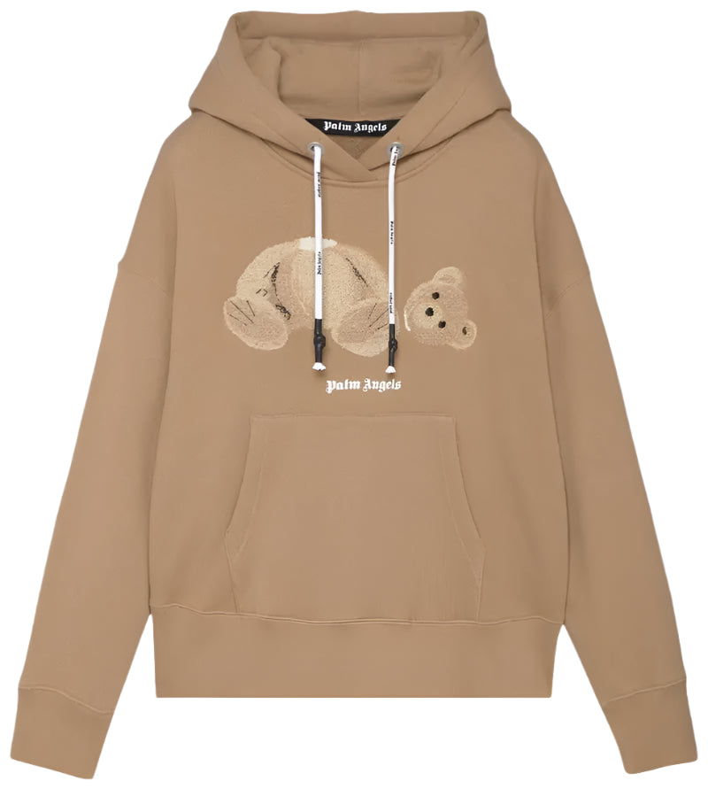 Palm Angels Bear Hoodie Beige Brown