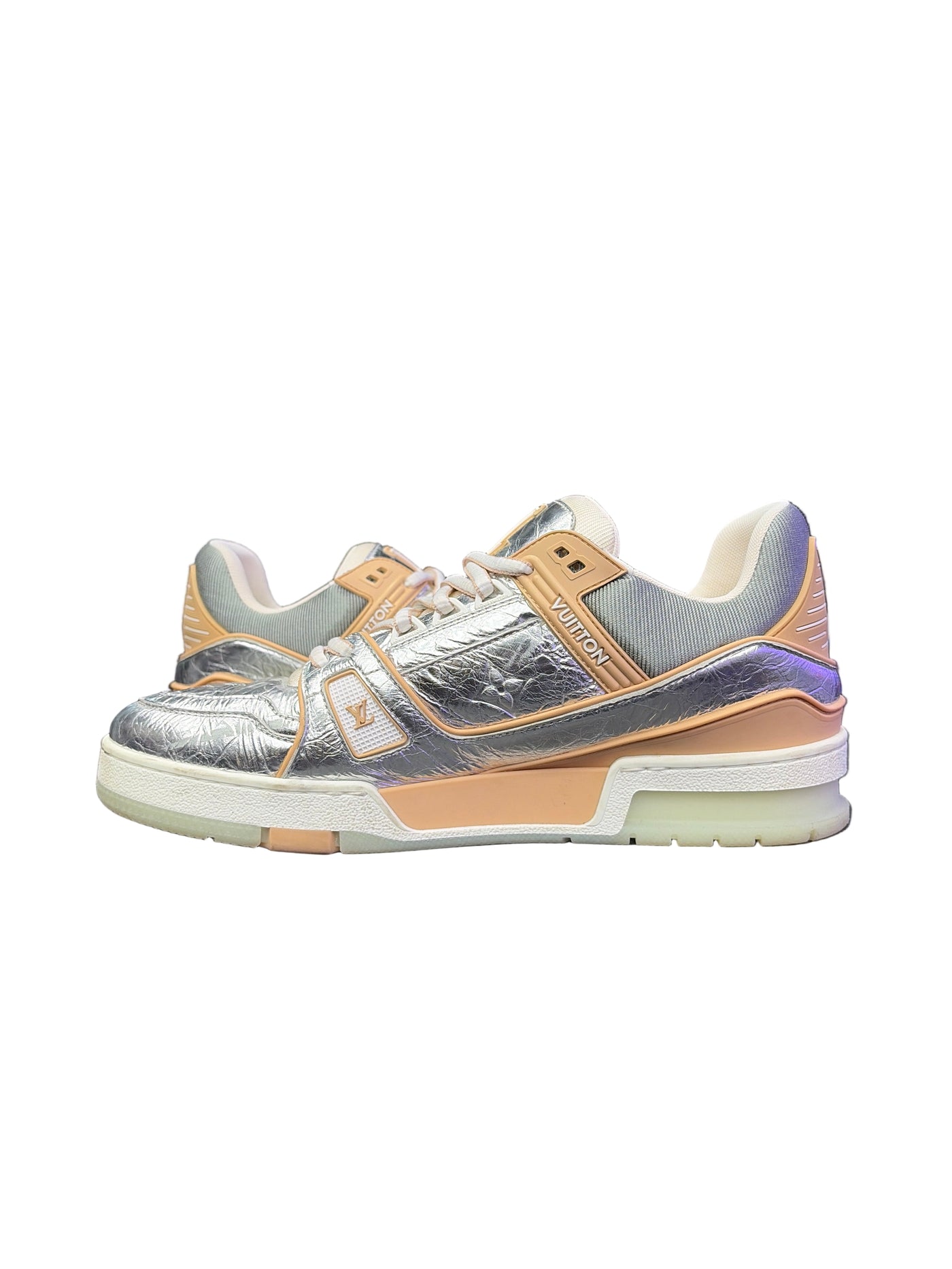 LV Trainers Metallic Beige