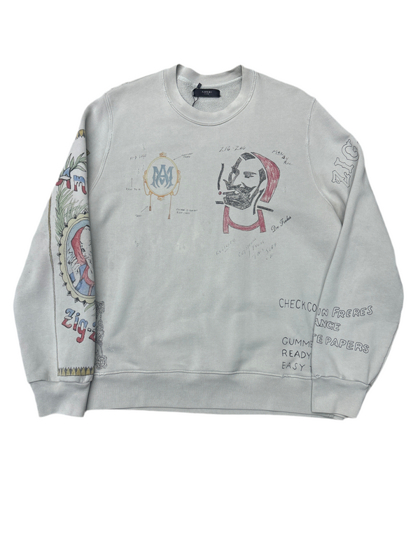 Amiri Zig Zag Crewneck