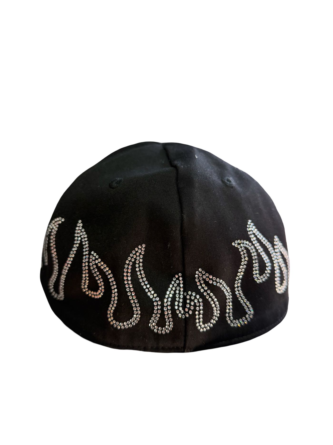 Palm Angels Rhinestone Flame Logo Baseball Cap