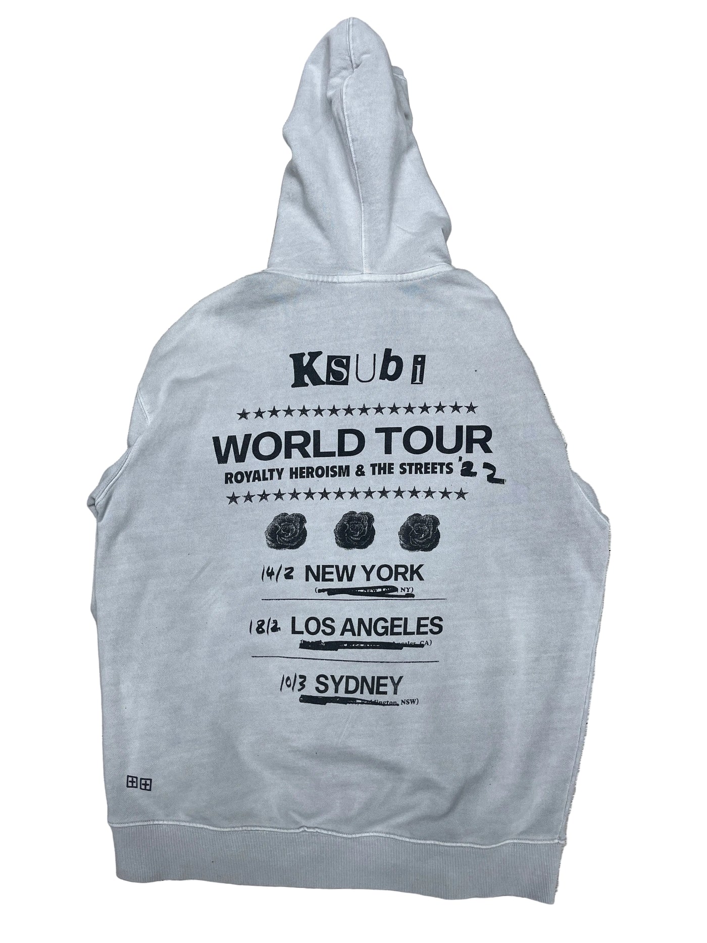 Ksubi World Tour Paste Up Biggie Moon Hoodie in grey