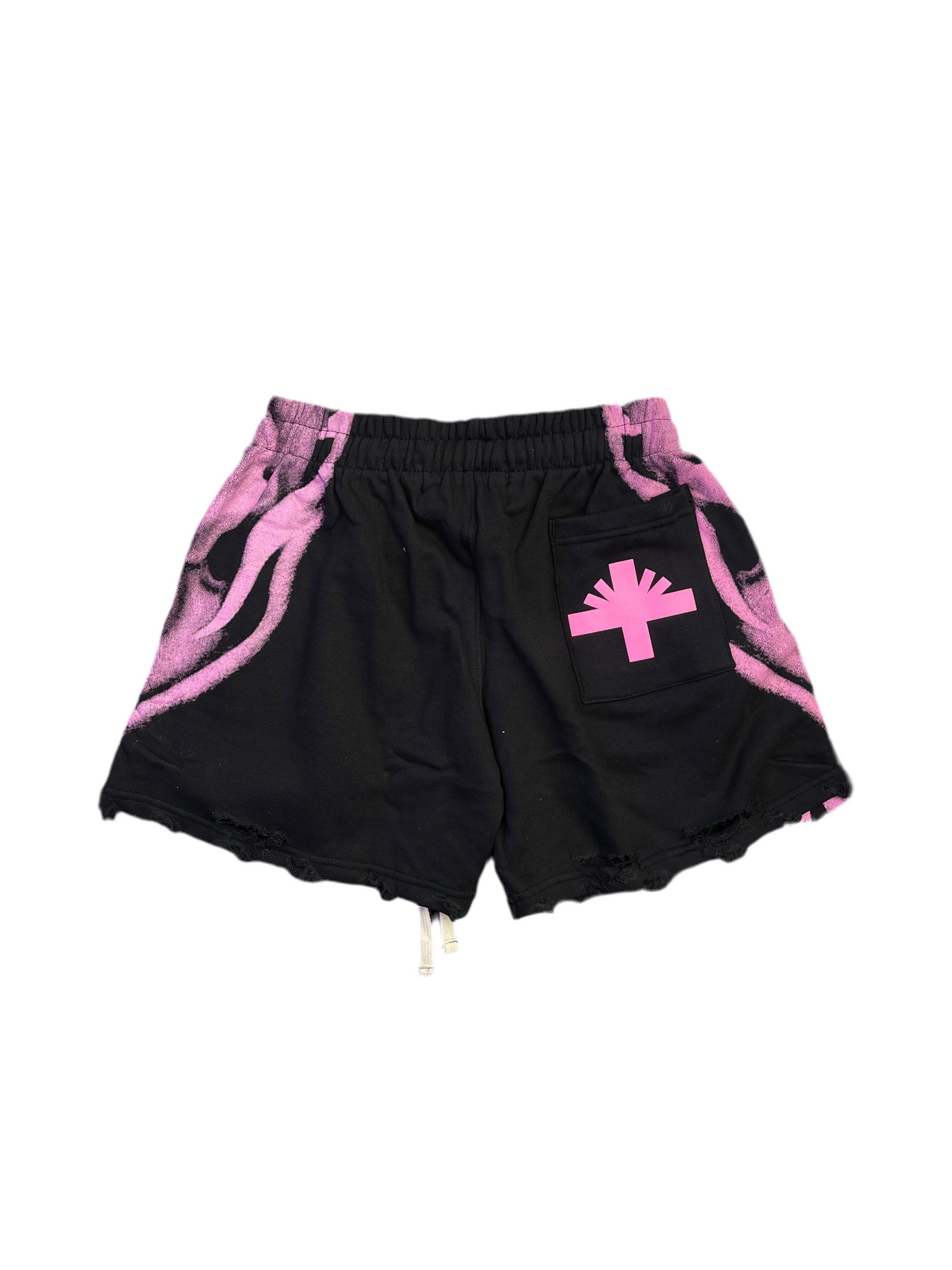 Vertabrae Skull Shorts Black Pink
