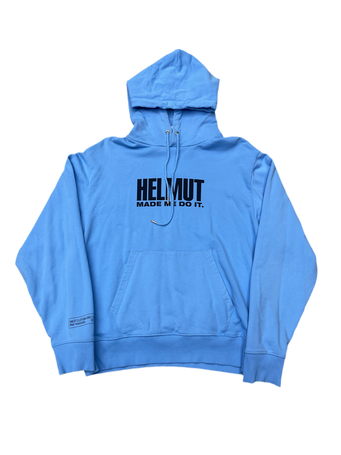 Helmut Made Me Do It Pullover Hoodie Blue
