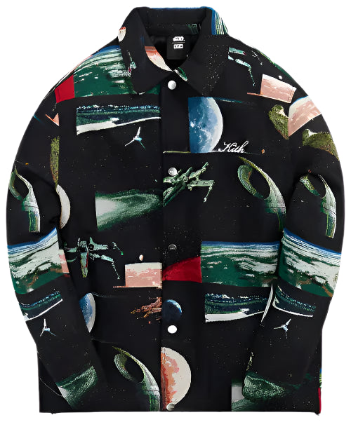 Kith x Star Wars Planets Coaches Jacket Black