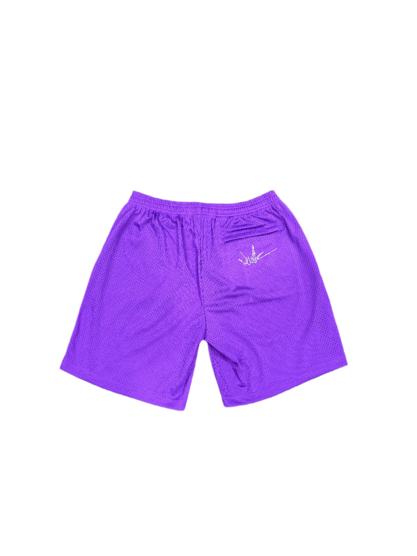 NewYrrk Purple Basketball Shorts Logo w/ White Crystal
