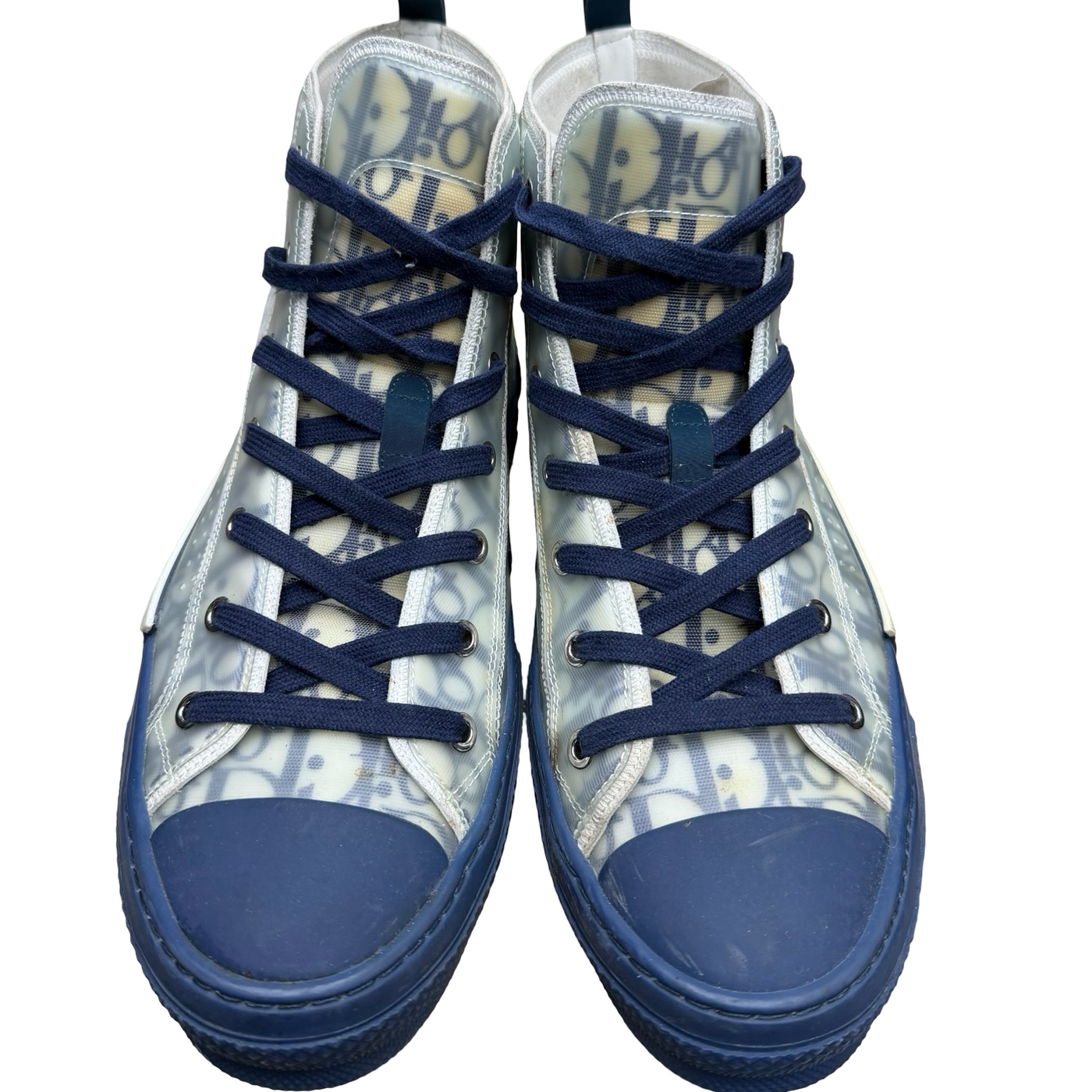 Dior B23 High Top  Blue Oblique Technical Fabric