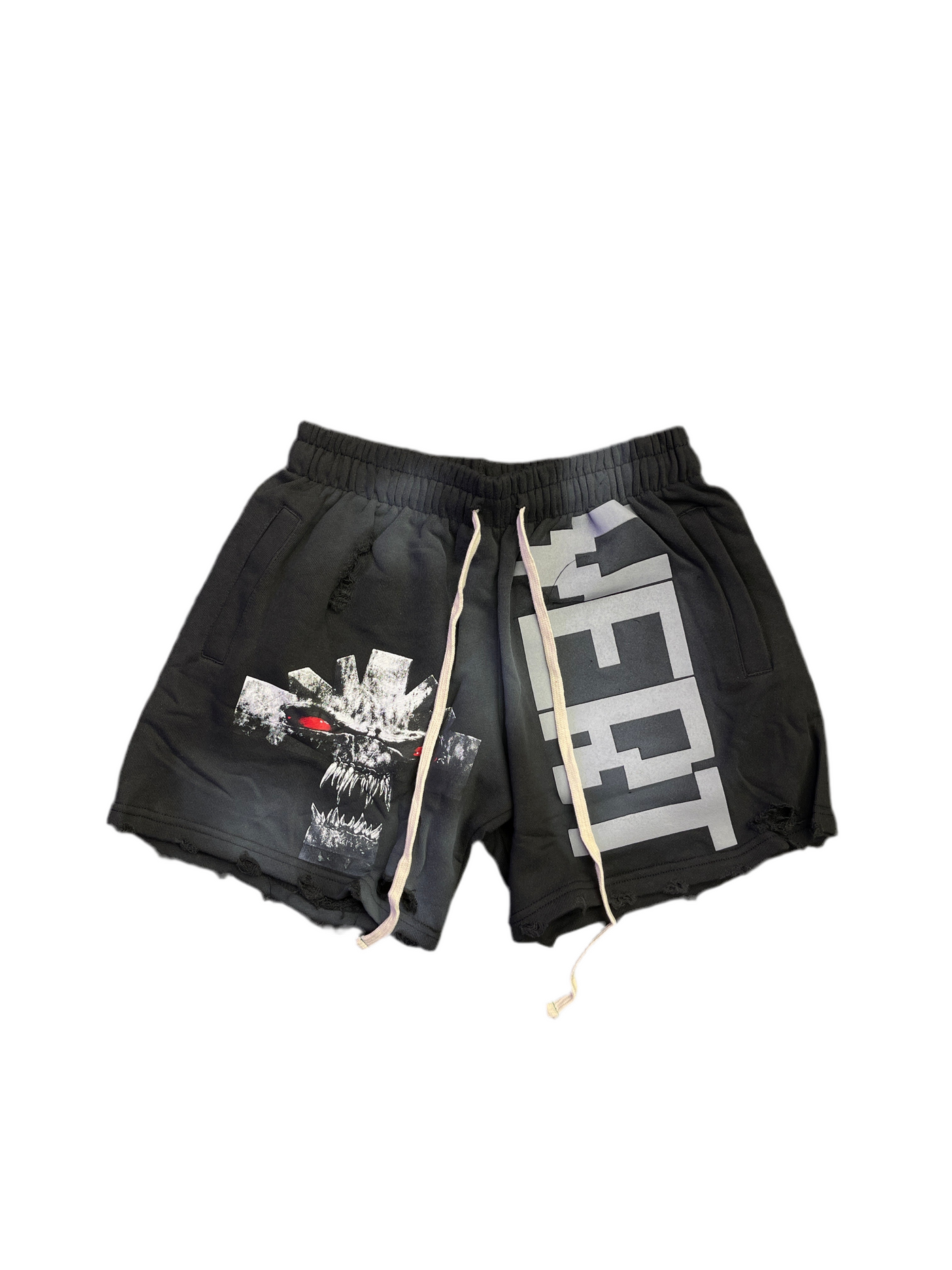 Vertabrae Monster Shorts Black Grey