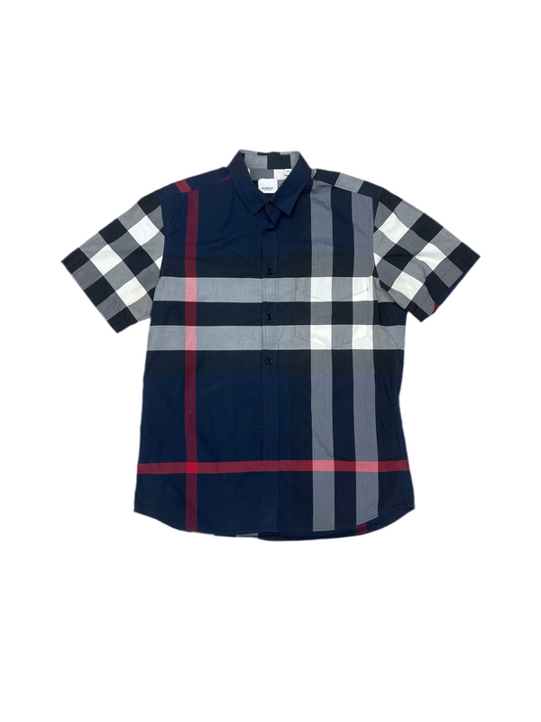 Burberry Check Shirt Navy