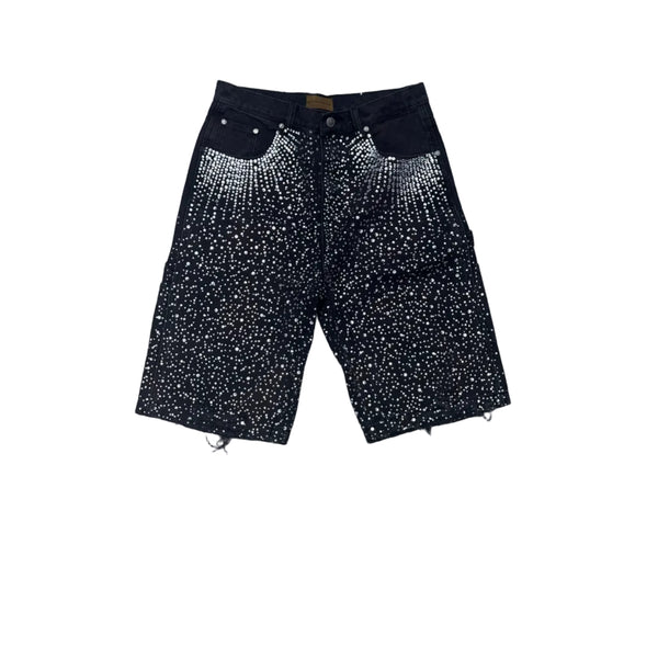 Birth Of Royal Child Redial Diamond Jorts In Washed Black Denim