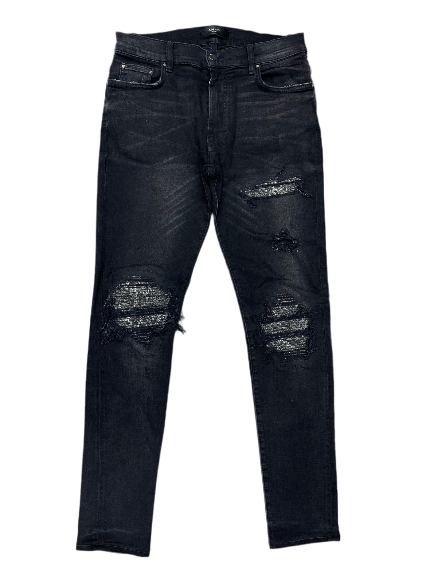 AMIRI Paisley Patch Jeans Black