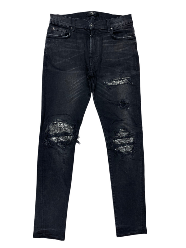 AMIRI Paisley Patch Jeans Black