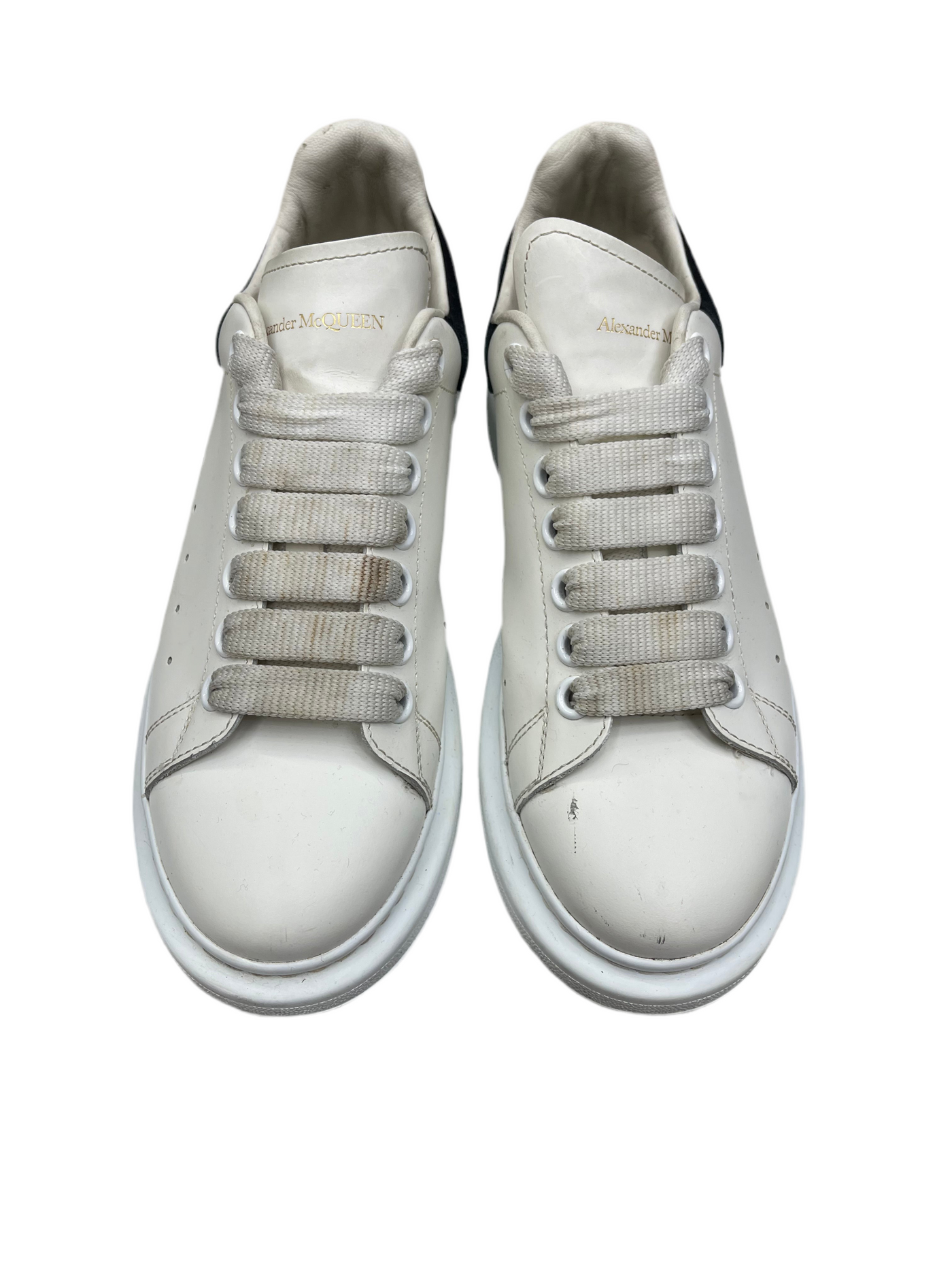 Alexander McQueen Oversized Suede Back White Black