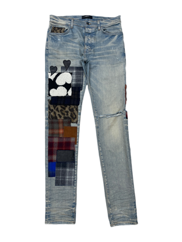Amiri Art Patch Jeans Clay Indigo