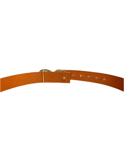 D&G Lux Leather DG Buckle Belt Brown