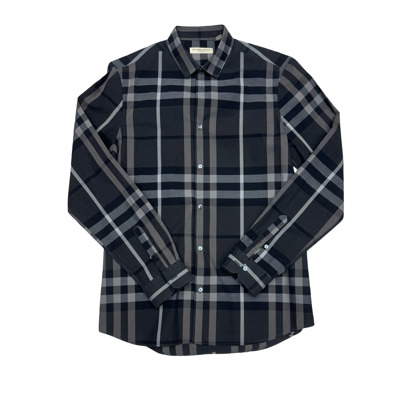 Burberry Brit Plaid Print Long Sleeve Shirt