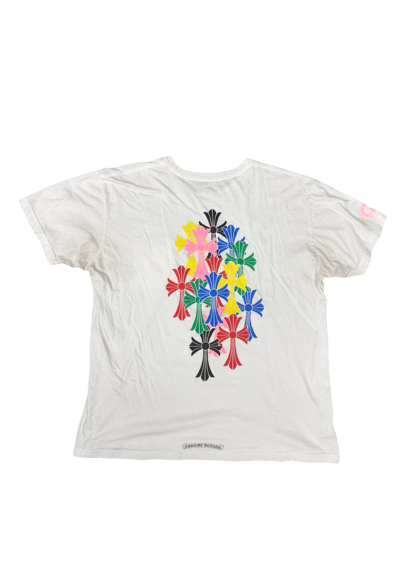 Chrome Hearts Multi Color Cross Cemetery T-Shirt White