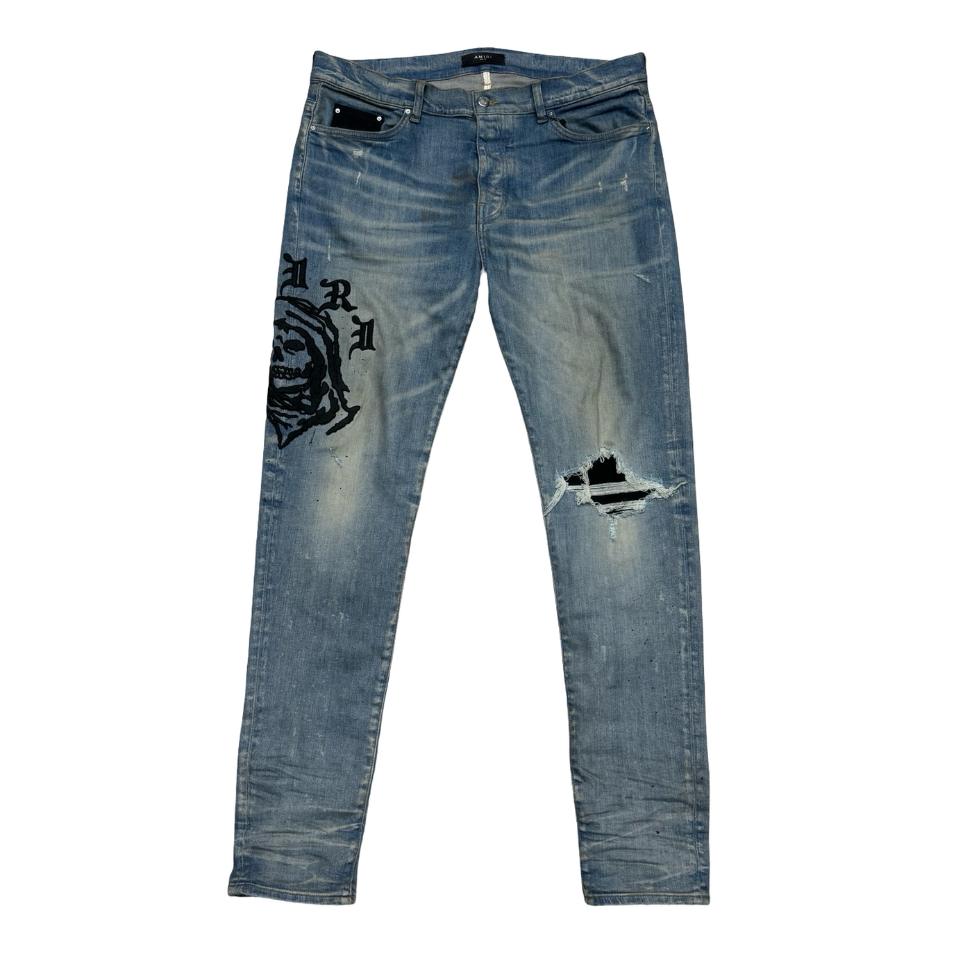 Amiri X Wes Lang Reaper Logo Denim Jeans