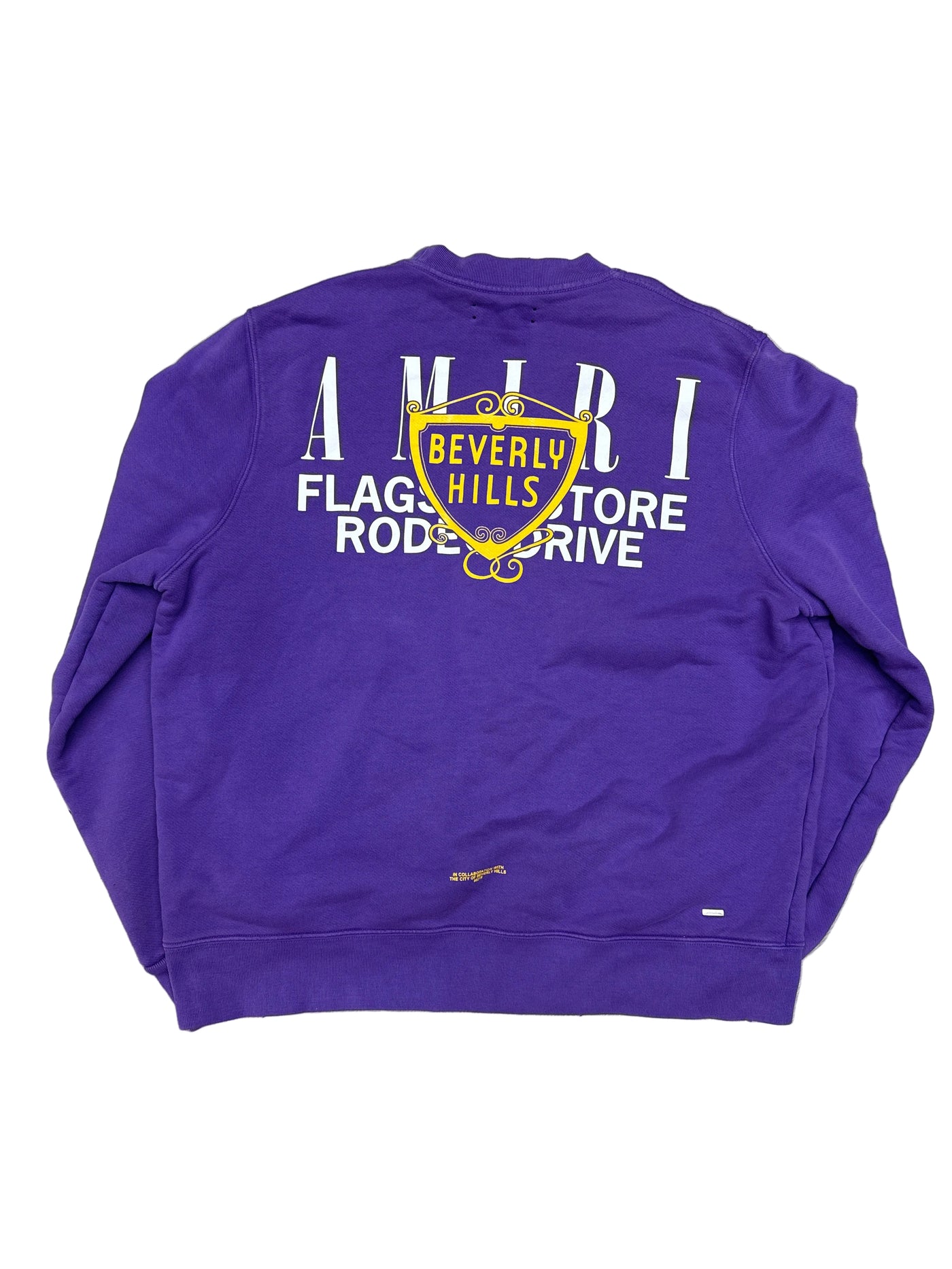 Amiri Exclusive Beverly Hills Purple Crewneck