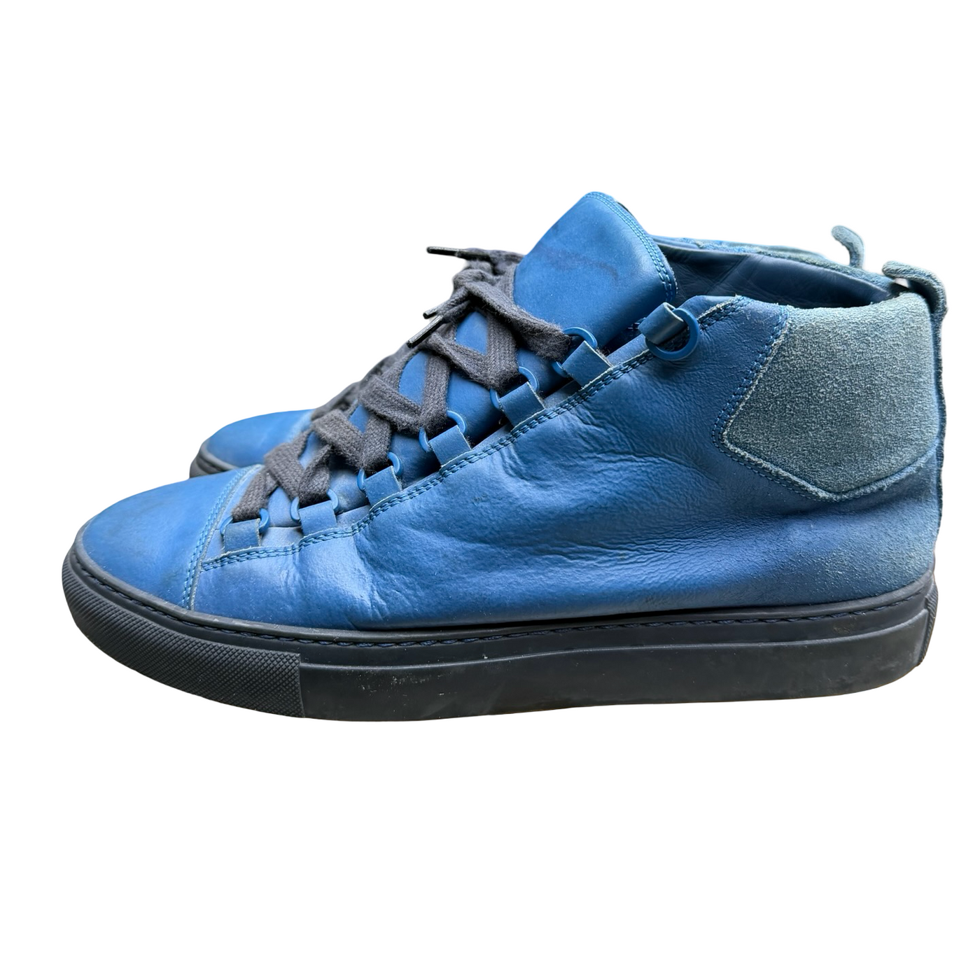 Balenciaga Arena High-Top Trainers Blue Leather