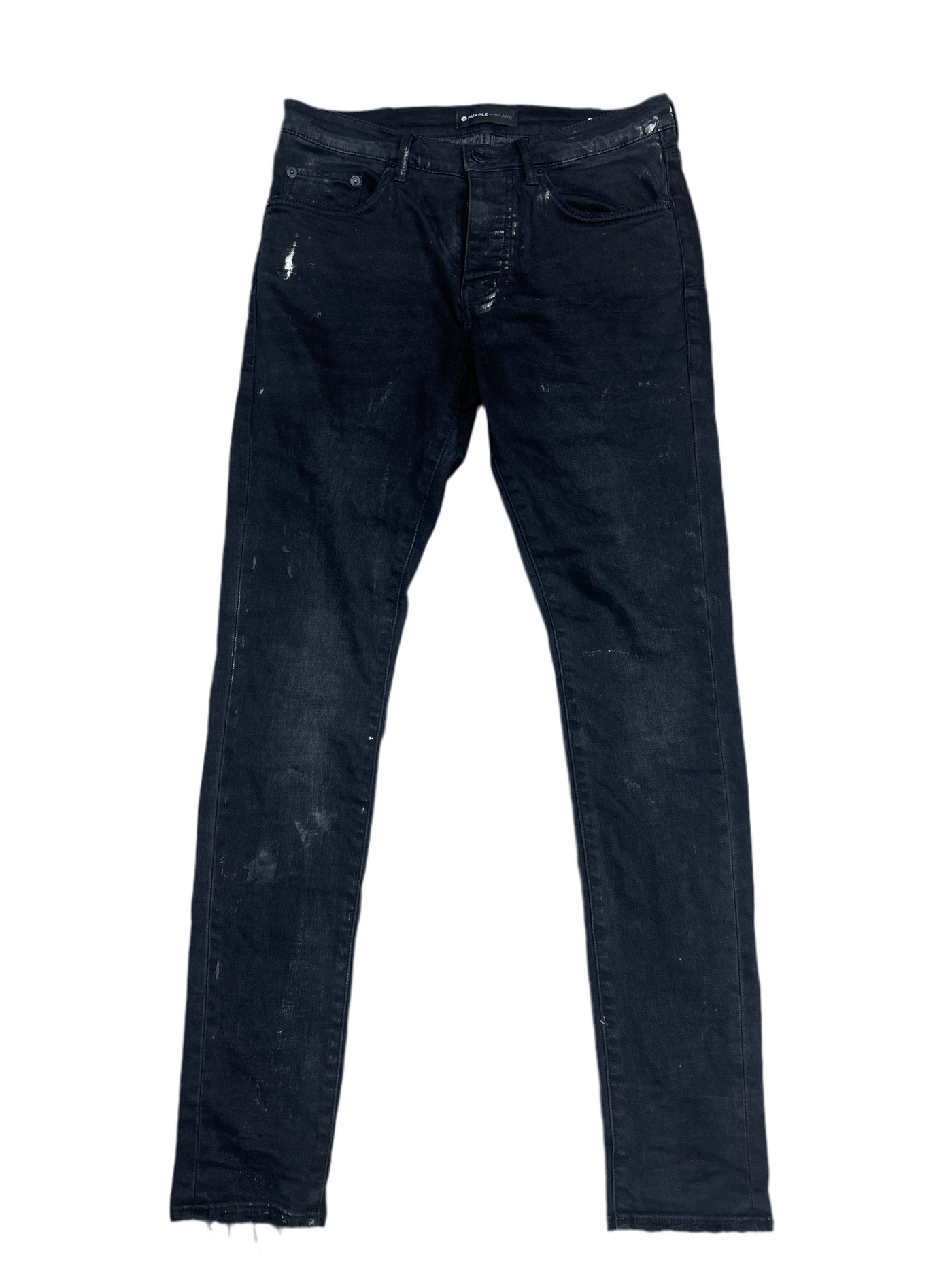 Purple Brand Denim Paint Splatter Jeans￼