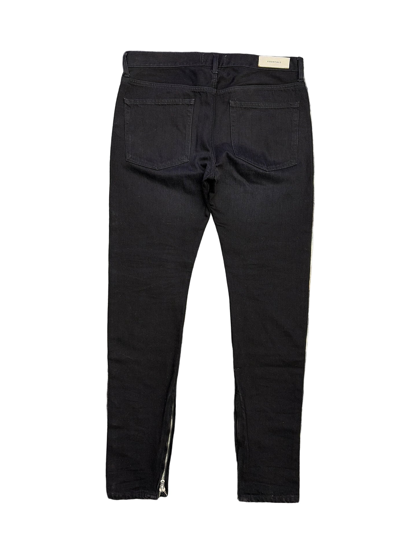 FOG Essentials Zip Ankle Skinny Jeans Black