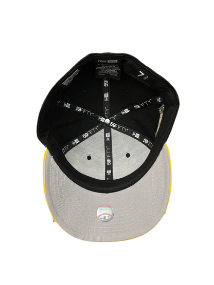New Era 59Fifty St. Louis Cardinals Hat Black Yellow (Customized)